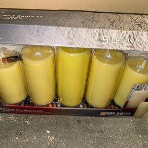 LED Wax Candles Set - Yellow